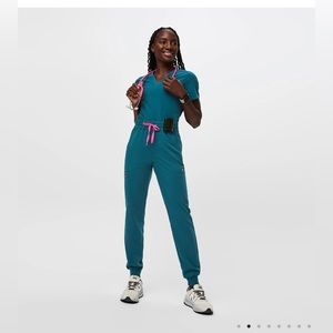 Figs Caribbean Blue High Waisted Zamora Joggers